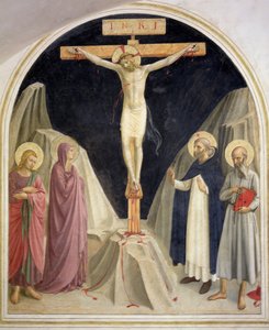 La Crucifixión, con SS. Domingo y Jerónimo, 1442